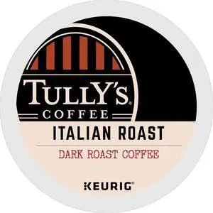Tully's Coffee K-Cup Italian Roast Coffee, Keurig Single-Serve K-Cup Pods, Regular Dark Roast coffee, 24 Count / Box (193019)
