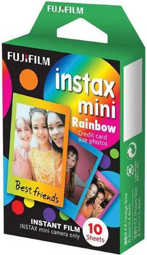 Fujifilm Instax Mini Picture Format Rainbow Instant Film (10 Shots)