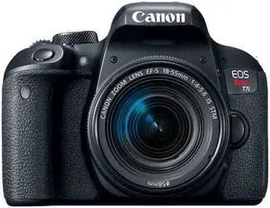 Canon EOS Rebel T7i DSLR Camera with 18-55mm IS STM Lens + Wideangle and Telephoto Lens +  2x 64GB Memory Cards + More