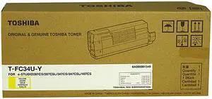 Yellow Toner Cartridge for Toshiba TFC34UY E STUDIO 287CS, E STUDIO 287CSL, E STUDIO 347CS, E STUDIO 347CSL, E STUDIO 407CS, Genuine Toshiba Brand