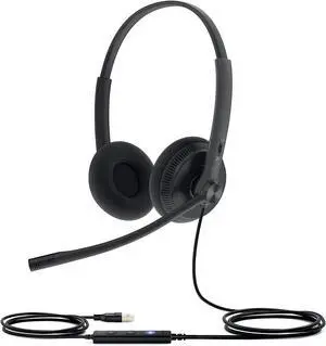 Yealink UH34 Lite Noise Canceling On-Ear USB Wired Headset, Black