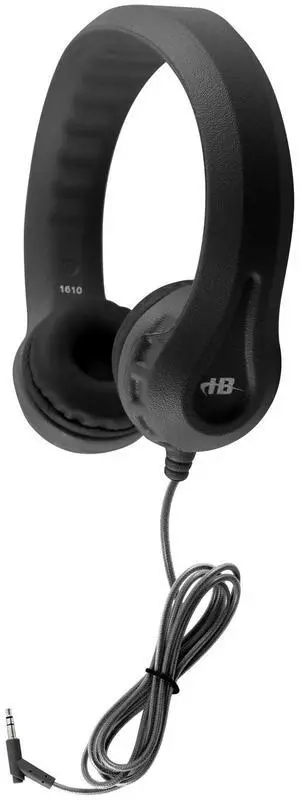 HamiltonBuhl KIDS-BLK Flex-Phones™ Virtually Indestructible Foam Headphones – Black