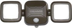 Mr Beams MB3000 Wireless Motion Sensing 500 Lumen High Performance LED Dual Head Security Spotlight, Brown
