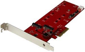 StarTech.com PEX2M2 2x M.2 SATA SSD Controller Card - PCIe - PCI Express M.2 SATA III Controller - NGFF Card Adapter