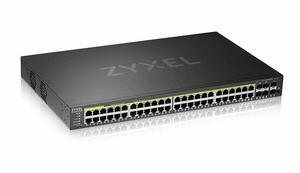 ZyXEL GS2220-50HP 48-Port Gigabit L2+ Managed and Nebula Pro Cloud Managed Switch, 48 PoE+ Ports at 375W with 4 SFP Uplinks