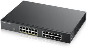ZyXEL 24-Port Gigabit Smart Managed PoE Switch, Compact Design, 12 PoE+ Ports at 130W, GS1900-24EP