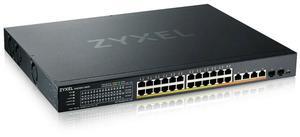 ZyXEL XMG1930-30HP 24-Port 2.5G Multi-Gigabit L3 Smart Nebula Cloud Managed PoE Switch with 2 10G SFP+ Uplinks and 4 10G Ethernet, 28 PoE+ / PoE++ Ports at 700W