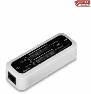 TRENDnet Inline PoE Tester, TC-NTP1, Tests 4PPoE, PoE+, PoE & Passive PoE Technology, Wattage, Voltage, Amperage, Polarity, LED Display, Battery-Free, Troubleshoot PoE Issues, IEEE 802.3af/at/bt