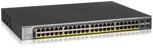 NETGEAR 48-Port Gigabit PoE+ Smart Switch w/ optional Remote/Cloud Management and 4 SFP Ports (760W) | GS752TPP