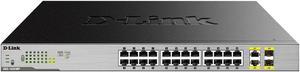 D-Link DGS 1026MP - Switch - unmanaged - 24 x 10/100/1000 (PoE) + 2 x combo Gigabit SFP - desktop, rack-mountable - PoE