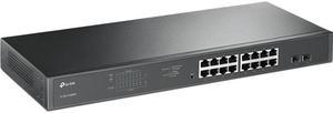 TP-Link TL-SG1218MPE | 16 Port Gigabit PoE Switch | Easy Smart Managed | 16 PoE+ Ports @250W, 2 Non-PoE Ports, 2 Combo SFP Slots | QoS, Vlan, IGMP & LAG | Limited Lifetime Protection | Port Priority