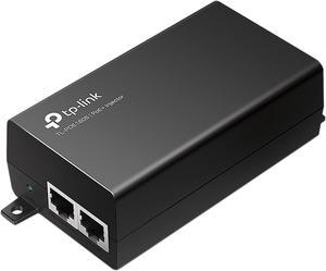 TP-LINK TL-PoE160S | 802.3at/af Gigabit PoE Injector | Non-PoE to PoE Adapter | Supplies PoE (15.4W) or PoE+ (30W) | Plug & Play | Desktop/Wall-Mount | Distance Up to 328 ft. | UL Certified, Black