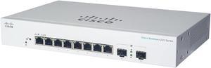 Cisco Business CBS220-8FP-E-2G Ethernet Switch, 8 Ports - Manageable - Gigabit Ethernet - 10/100/1000Base-T, 1000Base-X - 2 Layer Supported