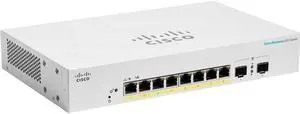 Cisco Business CBS220-8P-E-2G Ethernet Switch, 8 Ports - Manageable - Gigabit Ethernet - 10/100/1000Base-T, 1000Base-X - 2 Layer Supported
