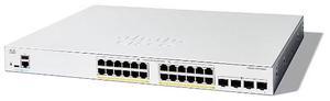 Cisco Catalyst C1300-24FP-4X Ethernet Switch, 24 Ports, Manageable, 10 Gigabit Ethernet, 10/100/1000Base-T, 10GBase-X, 3 Layer Supported, 370 W PoE Budget
