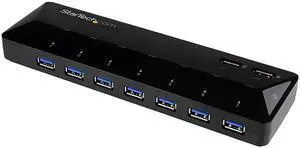 StarTech ST93007U2C StarTech.com 7-Port USB 3.0 Hub plus Dedicated Charging Ports - 2 x 2.4A Ports - Desktop USB Hub and Fast-Charging Station - USB - External - 9 USB Port(s) - 7 USB 3.0 Port(s) - PC