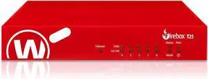 WatchGuard Firebox T25 Network Security/Firewall - 5 Port - 10/100/1000Base-T - Gigabit Ethernet - 3.14 Gbit/s Firewall Throughput - 5x RJ-45   WGT25645