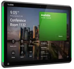 Yealink 1303124 Black Room Panel Plus Teams 10.1-Inch Multi-Point Interactive Panel  ROOMPANEL PLUS BLACK