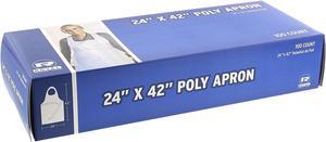 Royal Poly Apron White 24 in. W x 42 in. L One Size Fits All 1000/Carton DA2442