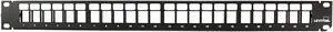 Leviton QuickPort Patch Panel, 24-Port, 1RU, Cable Management Bar Included