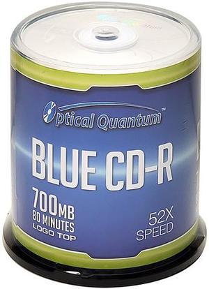 Optical Quantum 700MB 52X CD-R Logo Top 100 Packs Disc Model OQCD52BLT-BX