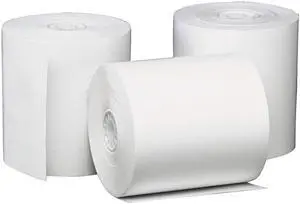 Universal UNV35763 Single-Ply Thermal Paper Rolls, 3 1/8" x 230 ft, White - 1 Carton (50 Rolls)