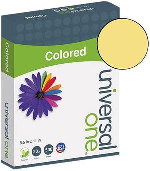 Universal UNV11205 Colored Paper, 20lb, 8-1/2 x 11, Goldenrod - 1 Ream (500 Sheets)