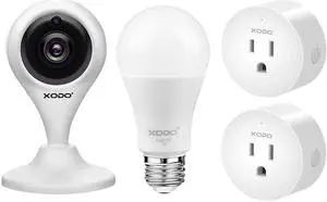 XODO PK3 Smart Home Package - Easy Install WiFi Security Surveillance Smart System - Schedule Timer / Night Vision / Automate Home / Group Control - App Controlled Works with Alexa