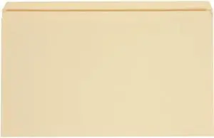 File Folders, Straight Cut, One-Ply Top Tab, Legal, Manila, 100/Box