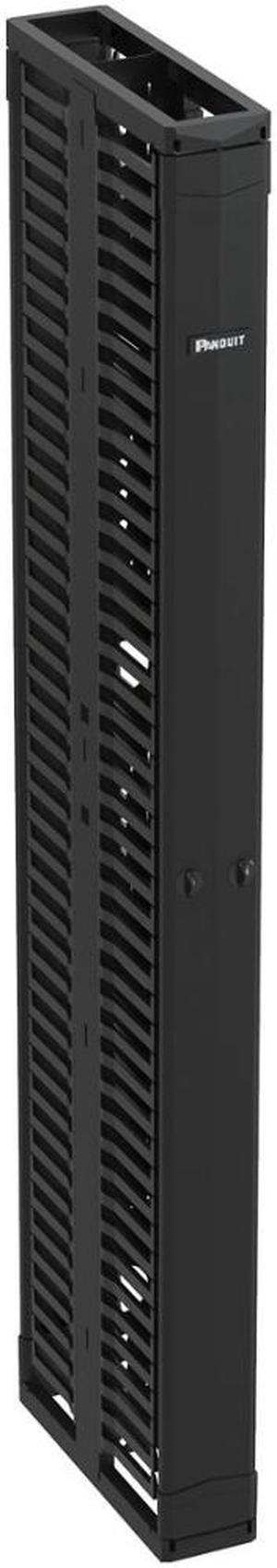Panduit PR2V Vertical Dual Sided Manager - Black - 1 Pack - Steel, Acrylonitrile Butadiene Styrene (ABS) PR2VD06