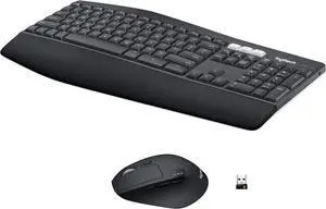 Logitech Performance Combo MK850 Keyboard & Mouse - USB Plunger Wireless Bluetooth/RF 2.40 GHz Keyboard - Graphite - USB Wireless Bluetooth/RF Mouse - Laser - 1000 dpi - Graphite  920-013269