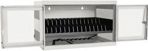 Tripp Lite 16-Port AC Charging Storage Station Cabinet for Chromebook & Laptop, 17" Depth, Wall Mount & Cart Option, White (CSC16ACW)