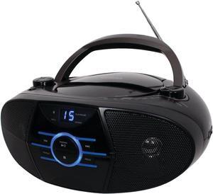 Jensen CD-560 Portable Bluetooth Stereo CD Player with AM/FM Stereo Radio - Black