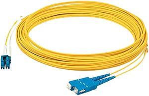 THIS IS AN 8M LC (MALE) TO LC (MALE) YELLOW DUPLEX RISER-RATED FIBER PATCH CABLE
