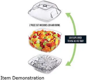 PRODYNE SB10 FLIP LID SALAD ON ICE SERVING BOWL 6 QUART