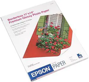 Epson S041466 Photo Paper 11" x 14" - High Gloss - 92 Brightness - 20 Sheet - White