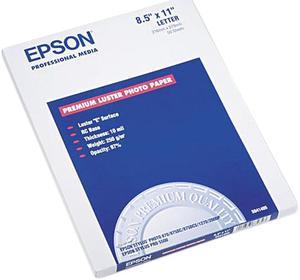 Epson S041405 Ultra Premium Photo Paper, 64 lbs., Luster, 8-1/2 x 11, 50 Sheets/Pack