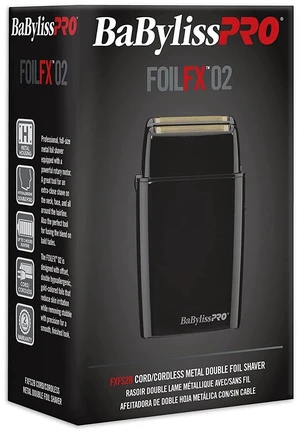 BaBylissPRO FOILFX02 Cord/Cordless Metal Double-Foil Shaver (BLACK) FXFS2B BaBylissPRO FOILFX02 Cord/Cordless Metal Double-Foil Shaver (BLACK) FXFS2B