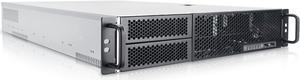 IN WIN Open Bay 2U Middle Depth Server Chasis - 500W 80+Gold Power Supply - Black  R200N-S500