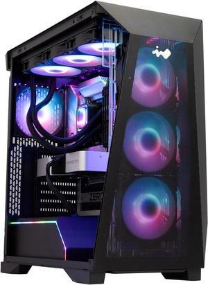 IN WIN PRISM Black Steel / Tempered Glass ATX Mid Tower Case (Computer Cases - ATX Form)