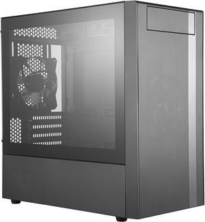 Cooler Master MasterBox NR400 MicroATX Tower with Front Mesh Ventilation Minimal Design Tempered Glass Side Panel and Single Headset Jack