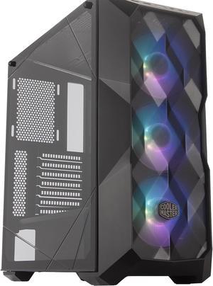 Cooler Master MasterBox TD500 Mesh Airflow ATX MidTower with Polygonal Mesh Front Panel Crystalline Tempered Glass EATX up to 105 Three 120mm ARGB Lighting Fans