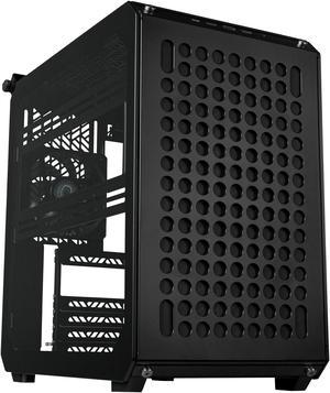 Cooler Master QUBE 500 Flatpack Black Small High Airflow Mid-Tower ATX Customizable Gaming PC Case, Tempered Glass, Vertical GPU Mount, USB-C, Carrying Handle, Gem Mini (Q500-KGNN-S00)