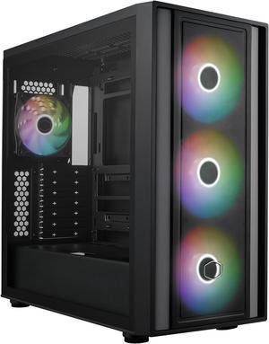 Cooler Master Masterbox 600 ATX High Airflow PC Case with Mesh Front Panel, three 140mm ARGB fan in front (MB600-KGNN-S00)