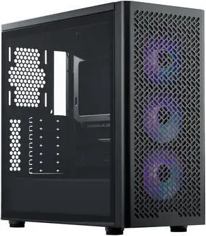 Cooler Master Elite 502 ATX High Airflow Minimalist PC Case, 410mm GPU Max, Compatible RTX 5090|RX 7090 XT, 360mm AIO Max, Type C, Tempered Glass, Triple 120mm aRGB PWM Fan, Intakes Grill