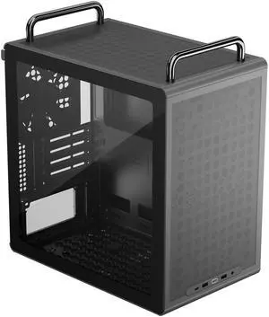 Cooler Master QUBE 340 Micro-ATX Compact -Tower PC Case - Customizable Modular Computer Chassis with Movable I/O Panel, Magnetic Dust Filters, Tempered Glass Panel & Portable Handles - Black Cooler Master QUBE 340 Micro-ATX Compact -Tower PC Case - Customizable Modular Computer Chassis with Movable I/O Panel, Magnetic Dust Filters, Tempered Glass Panel & Portable Handles - Black