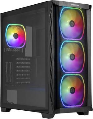 Enermax StarryKnight SK30 V2 - E-ATX Mid Tower PC Gaming Case - Mesh Front Panel & Tempered Glass Side Panel - 4X SquA ADV ARGB PWM Fans - Built-in GPU Anti-Sag Bracket & RGB Lighting Hub