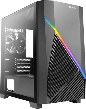 Antec Constellation Series Draco 10 Mini-Tower M-ATX Gaming Case, Full-Sized GPU Compatibility, Massive Air Intakes, ARGB Lighting Bar & 6 x 120mm Fan Support