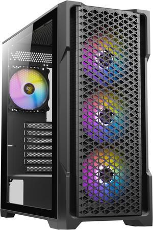ANTEC AX Series AX90 Mid-Tower ATX Gaming Case, High-Airflow Mesh Front Panel, 4 x 120mm ARGB Fans Included, Tempered Glass Side Panels, 360mm Radiator Support