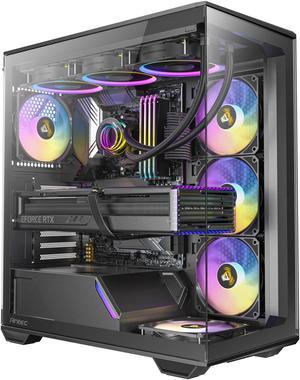 Antec C3 ARGB, 3 x 120mm & 1 x 120mm ARGB PWM Fans Included, Up to 8 Fans Simultaneously, Type-C 3.2 Gen 2 port, Seamless Tempered Glass Front & Side Panels, 360mm Radiator Support, Mid-Tower ATX Case